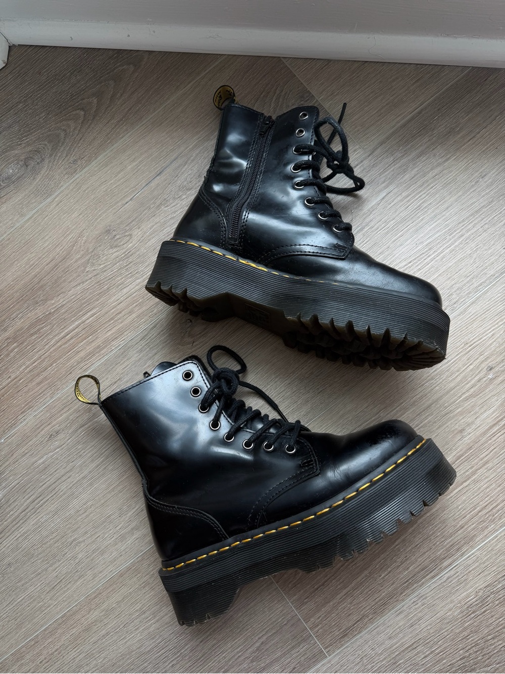 Black Leather Platform Jadon Dr Martens